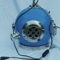 Antique 18" Hanging Lamp Diving Helmet ~U.S Deep Sea Divers Helmet Blue Lamp
