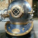Vintage Diving Helmet U.S Navy Mark V Deep Sea Divers Boston Helmet With W/Base