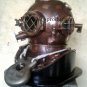 Diving Helmet Brown Antique Deep Sea Scuba Mark V divers Helmet with Wood Base