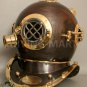 U.S Navy Mark V Solid Steel Heavy Diving Divers Helmet 18" Antique couple Helmet