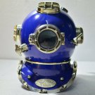 Vintage Blue diving divers helmet ~ Deep Sea Scuba Mark V Navy Diving Helmet