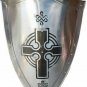 Hand Forged Medieval Cosplay Black Templar Armour Shield~Crusader~Larp~Battle
