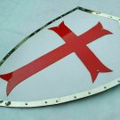 Hand Forged Medieval steel Red Templar Armour Shield~Crusader~Larp~Battle