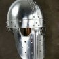 Medieval Full Face Helmet with leather liner ~ Crusader ~Hand forged ~sca~ Larp