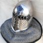 Hand-Forged Templar VIKING HELMET w/Chainmail~ norse/medieval/dark age/sca/armor