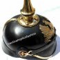 WW I&II Leather German Helmet Brass Screw Spike Black Pickelhaube Armor Helmet