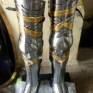 Gothic Steel Plates Armour Legs Protection Medieval Collectable Steel Legs Guard