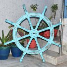 36" Decor Ship Wheel Captain Boat Gaston Turcotte Carved Steering Wooden Wheel