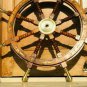 Nautical Boat Wheel Captain ship Gaston Turcotte Carved Steering Wood Wheel 36"