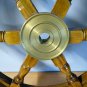 18'' Nautical Wooden Ship Wheel Captain Boat Carved Steering Wheel Decorative