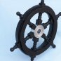 24'' Nautical Wooden Ship Wheel Captain Boat Carved Steering Wheel Decorative