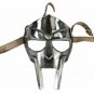 RIP MF Doom Gladiator Mask, Mad-villain Medieval Wearable Armor Silver larp Mask