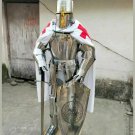 Halloween Medieval Templar Armour Suit Knights Wearable Crusader Larp Armor Suit Halloween Medieval Templar Armour Suit Knights Wearable Crusader Larp Armor Suit