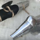 Larp Steel & Brass Medieval Warrior Pair Of Arm Guard Protection Hand Bracers Larp Steel & Brass Medieval Warrior Pair Of Arm Guard Protection Hand Bracers