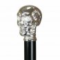 Victorian Steampunk skull Nautical Head Handle Vintage Wood Walking Stick Canes
