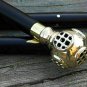 37" Nautical Style Brass Diving helmet Head Handle Vintage Wooden Walking Stick