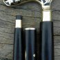 37" Nautical Style Brass Black Design Head Handle Vintage Wooden Walking Stick