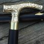 Nautical Style Designer Brass Head Handle Vintage Wooden Walking Cane Stick 36"