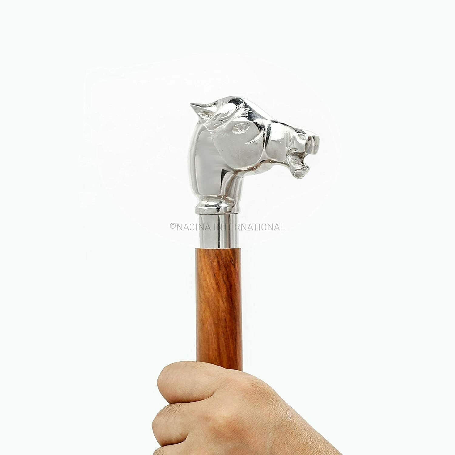 Victorian Horse Head Handle Stick Nautical Vintage Wooden Walking Stick