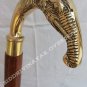 Nautical Victorian Style Brass Elephant Handle Vintage Wood Walking Cane Sticks