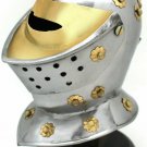 Medieval Full Face Armour helmet ~ Greek Knights larp SCA~ Crusader Armor Helmet