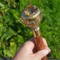 Victorian Brass Compass Head Handle Stylish Wooden Walking Stick Nautical Cane