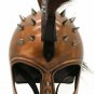 Medieval Warrior Spartan Brand Punk Trojan Helmet w/ Ponytail & Leather Liner