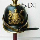 WW I&II Leather German Helmet Brass Screw Spike FR Leathers Pickelhaube Armor WW I&II Leather German Helmet Brass Screw Spike FR Leathers Pickelhaube Armor