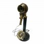 Vintage Antique Brass Candle Stick Telephone Rotary Dial Working Telephone