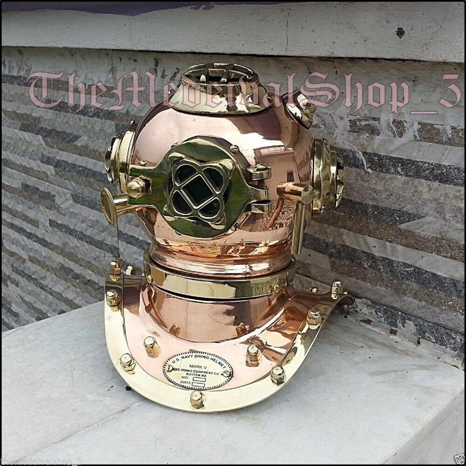 U.S.Navy Mark IV Mini Diving Helmet Deep Sea Divers Helmet Copper ...