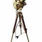 Vintage Brass Antique Nautical Searchlight Floor Lamp Spot Light Tripod Stand
