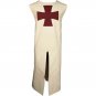 Medieval Crusader Templar Tunic Knight Red sign White Surcoat Cloak Larp costume