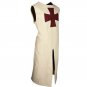 Medieval Crusader Templar Tunic Knight Red sign White Surcoat Cloak Larp costume