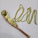 Vintage Copper Brass Bosun Whistle Navy Key ring Nautical Gift Pendant Necklace Vintage Copper Brass Bosun Whistle Navy Key ring Nautical Gift Pendant Necklace