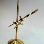Vintage Brass Table Marine Magnifier Magnifying Reading Glass W Nautical Stand