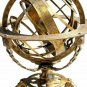 Lion Engraved Brass Armillary Sphere World Globe Decor Item 18 Inches Large