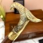 Solid Brass Designer Head Handle Victorian Walking Wooden Stick Vintage Cane