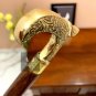 Solid Brass Designer Head Handle Victorian Walking Wooden Stick Vintage Cane