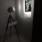 Christmas Industrial Retro Spot-light & Brown Wooden Tripod & Floor Lamp Living