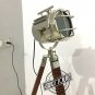 Christmas Industrial Retro Spot-light & Brown Wooden Tripod & Floor Lamp Living