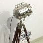 Christmas Industrial Retro Spot-light & Brown Wooden Tripod & Floor Lamp Living