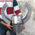Halloween Medieval Templar Warrior Helmet SCA LARP Knight Helmet with Stand Halloween Medieval Templar Warrior Helmet SCA LARP Knight Helmet with Stand