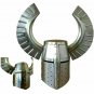 Halloween Medieval Templar Warrior Helmet SCA LARP Knight Helmet with Stand
