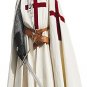Medieval Crusader Templar Tunic Knight white Red Surcoat Cloak Wearable costume