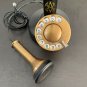 Antique Handmade Brass Phone Candlestick Telephone Rotary Dial Vintage Home Deco