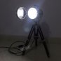 Vintage Nautical Spot-light Wooden Tripod Floor Lamp Stand Searchlight Home