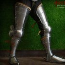 Reenactment Knight Full Leg Armour Shoes Set Medieval Leg Prot Christmas Costume Reenactment Knight Full Leg Armour Shoes Set Medieval Leg Prot Christmas Costume