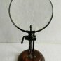 Brass Magnifying Glass on Wooden Stand Vintage Style Desktop Tabletop Magnifier