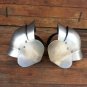 Medieval Knee Knight Armor Guard With Leather Belt SCA Larp Knee Protection