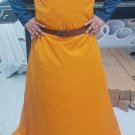 Halloween Outfit Perfect Tunic Armor Robes Yellow Rider Gowns Half Sleeve clothe